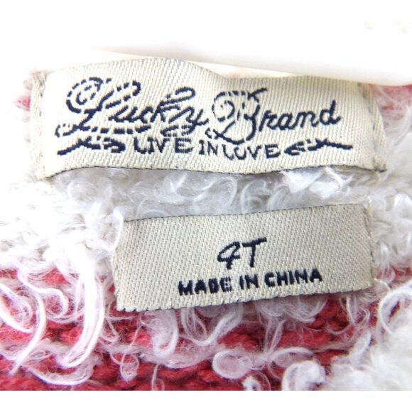 Girl's Pull Over Long Sleeve Lucky Brand Sweater 4T preowned - Picture 3 of 4